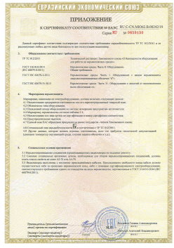 12.03.2015 Валуйки - ЗАО СиБиСи(Япония) г.Москва. Приложение к сертификату Видеокамеры для систем охранного видеонаблюдения т.м.GANZ. ТР ТС 020/2011